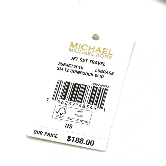 Michael Kors Jet Set Travel Small Top Zip Coin Pouch with ID Holder Luggage - Picture 8 of 8
